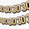 Big Dot of Happiness 30th Birthday Garland Banner Adult Black and Gold Birthday Backdrop 30 Feet of Cord 15 Double Sided Paper Number Age 30 Shapes